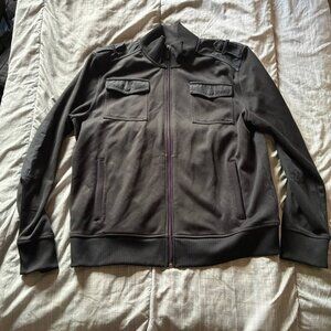 Express Black on Black Zip Up Sweater - Size XL